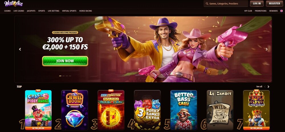 online casino westace zonder cruks screenshot